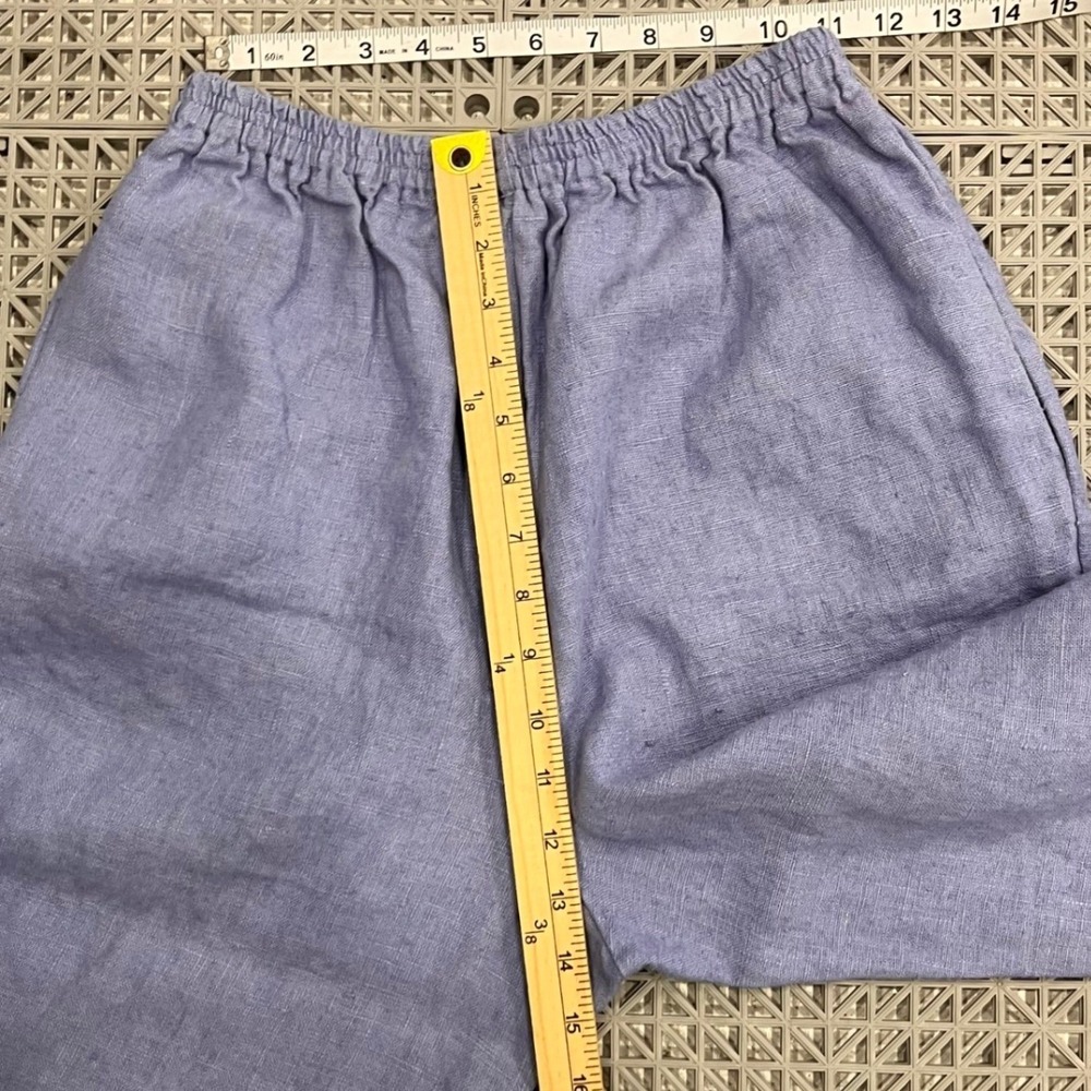 Vintage Positive Influence Top Pants Set Size 10P Purple Linen Boho Retro Motifs - Picture 15 of 16